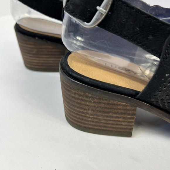 LUCKY BRAND Black Lideton Shootie Slingback Heels Size 6.5 NWOT Pointed - Picture 5 of 10